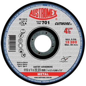 Disco para Corte de Metal AUSTROMEX Modelo 701